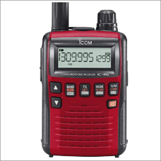 アイコム(ICOM) IC-R6 メタリックレッド 広帯域レシーバー ショートアンテナセット