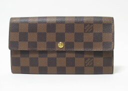 LOUIS VUITTON ルイヴィトン ダミエ ポルトフォイユサラ 旧型 長財布 2つ折り ファスナー小銭入れ N61734 美品 【中古】