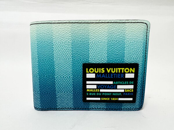 LOUIS VUITTON ルイウ゛ィトン ダミエ ストライプ ポルトフォイユ・ミュルティプル 2つ折り 財布 札入れ M81319 未使用品 【中古】