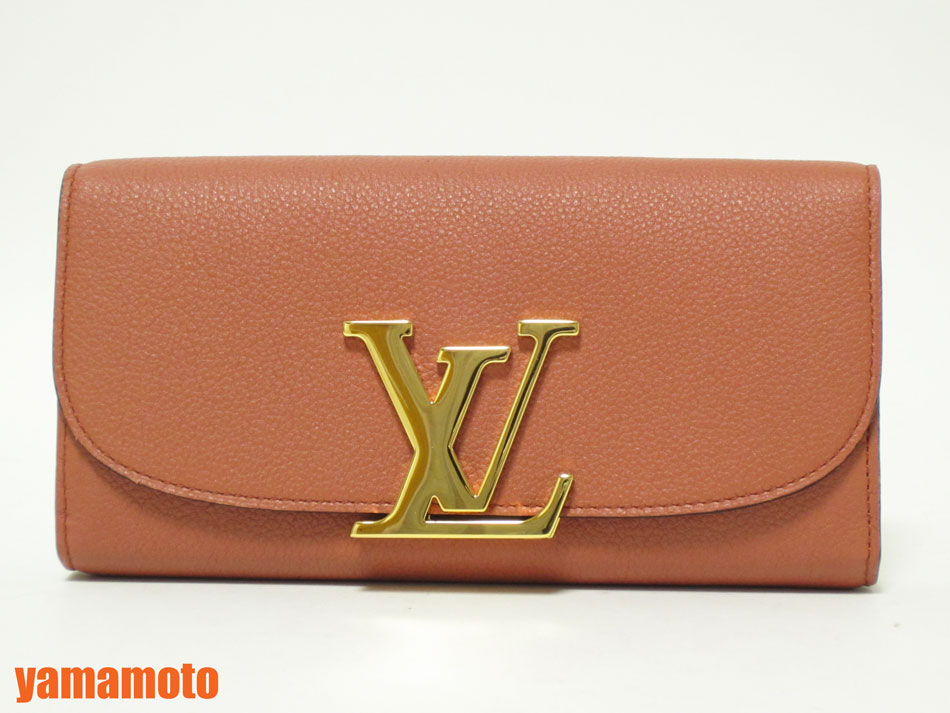 LOUIS VUITTON ルイヴィトン パルナセアライン ポルトフォイユ・ヴィヴィエンヌ カーフ レザー 長財布 レディース テラコッタ M58256 新品同様 【中古】