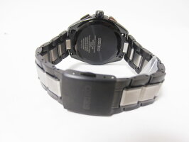 SEIKOセイコーBRIGHTZブライツメンズウォッチ腕時計ソーラー電波時計ブルー文字盤チタン8B63-0AS0超美品【中古】