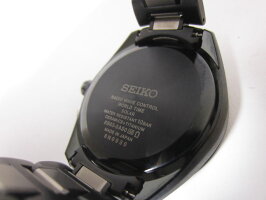 SEIKOセイコーBRIGHTZブライツメンズウォッチ腕時計ソーラー電波時計ブルー文字盤チタン8B63-0AS0超美品【中古】