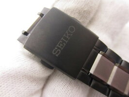 SEIKOセイコーBRIGHTZブライツメンズウォッチ腕時計ソーラー電波時計ブルー文字盤チタン8B63-0AS0超美品【中古】