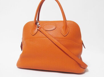 HERMES エルメス ボリード31 トートバッグ ショルダーバッグ ショルダーストラップ 2WAY トリヨンクレマンス オレンジ O刻印 美品【中古】