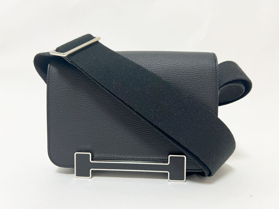 HERMES エルメス ゲタ ショルダーバッグ シェーブル レザー ブラック B刻印 超美品【中古】のサムネイル