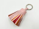 HERMES エルメス カルメン キーホルダー バッグチャーム ラムスキン トリコロール ROSE SAKURA ORANGE 069731CKAC 超美品【...