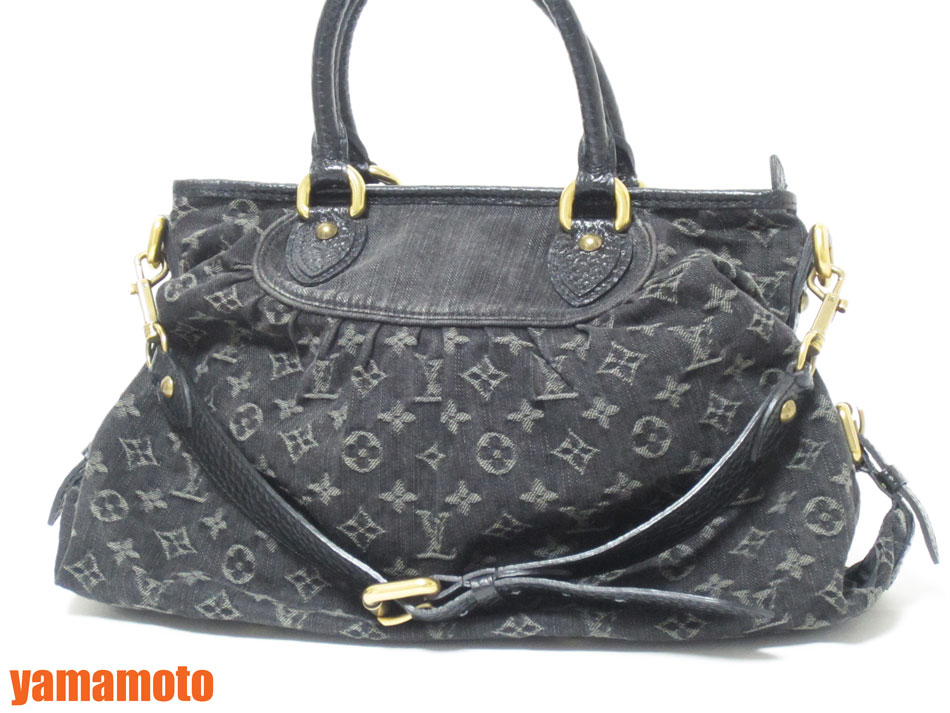 LOUIS VUITTON ルイヴィトン モノグラム デニム ブラック 2WAYバッグ トートバッグ ショルダーバッグ ネオカビィーMM M95351 美品 【中古】