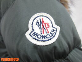 MONCLERモンクレールダウンジャケットレディースナイロンフードファーカーキ00美品【中古】