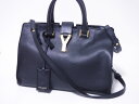 SAINT LAURENT PARIS サンローラン パリ Yライン プチカバス 2WAYバッグ ショルダーバッグ ハンドバッグ 斜め掛け レザー ブラック 3...