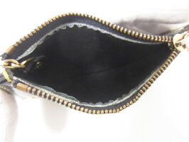 LOUISVUITTONルイヴィトンスハリポシェットクレコインケース小銭入れキーリングブラックゴールド金具M91824【中古】
