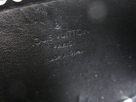 LOUISVUITTONルイヴィトンスハリポシェットクレコインケース小銭入れキーリングブラックゴールド金具M91824【中古】