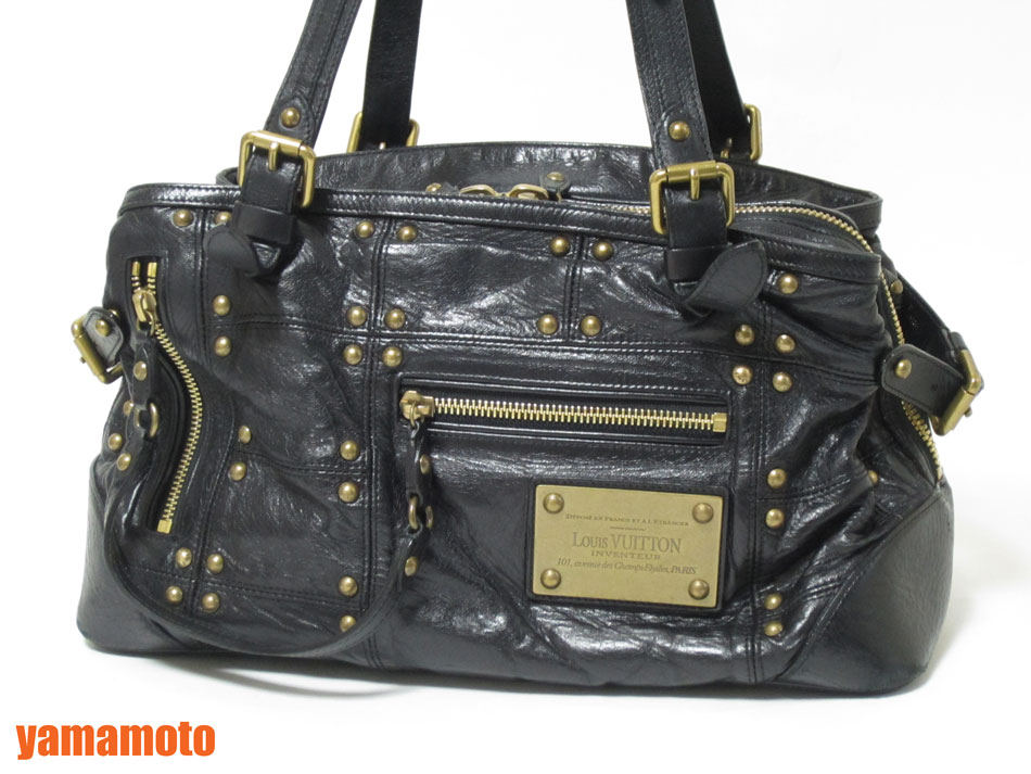 LOUIS VUITTON ルイヴィトン 2007年クルーズ コレクション リベット ショルダーバッグ レザー ブラック M95346 【中古】