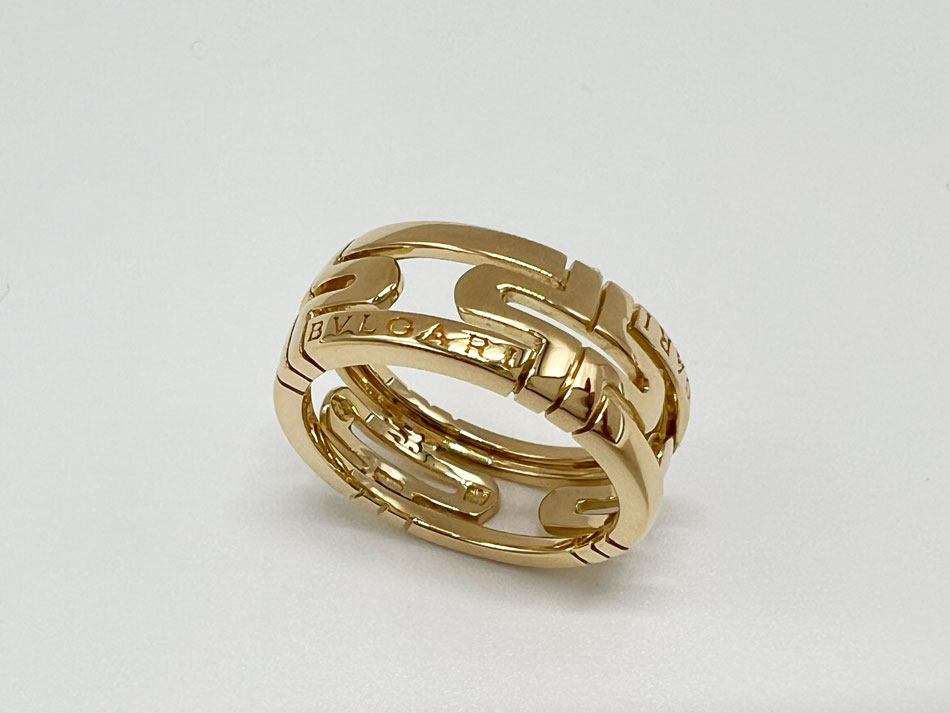 BVLGARI ブルガリ ニュー パレンテシ オープンワーク リング 指輪 750 K18 YG イエローゴールド 53 新品仕上げ【中古】