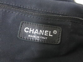 CHANELシャネルアンリミテッドショルダーバッグポーチ斜め掛けナイロンシルバーブラック【中古】