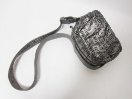 CHANELシャネルアンリミテッドショルダーバッグポーチ斜め掛けナイロンシルバーブラック【中古】