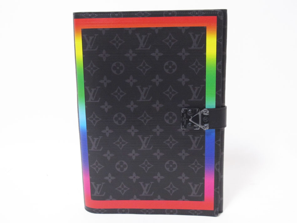 LOUIS VUITTON ルイウ゛ィトン モノグラム エクリプス ポルト ドキュマン フランクGM 書類ケース クラッチバッグ GI0399 新品【中古】