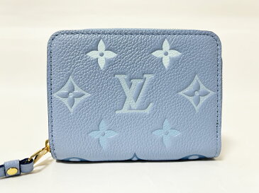 LOUIS VUITTON ルイヴィトン アンプラント バイザプールコレクション ジッピーコインパース コインケース ファスナー財布 レザー ライトブルー M80408 未使用品【中古】