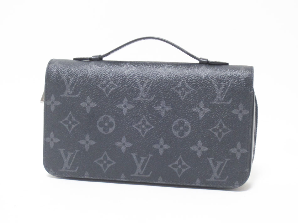 LOUIS VUITTON ルイウ゛ィトン モノグラム エクリプス ジッピーXL ラウンドファスナー財布 ハンドバッグ M61698【中古】