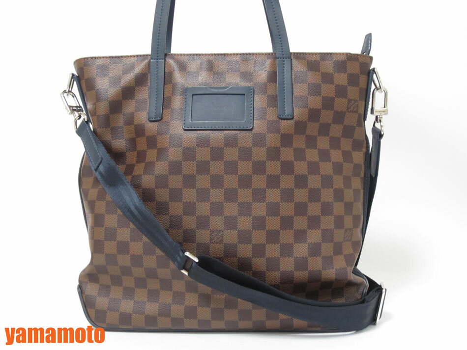 LOUIS VUITTON ルイヴィトン ダミエライン ヘラルド メンズバッグ トートバッグ ショルダーバッグ ストラップ付き N41255 美品