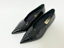 CHANEL シャネル レディース パンプス 靴 ブラック パテントカーフスキン エナメル 22K G39535 X56750 94305 サイズ:38.5【中古】