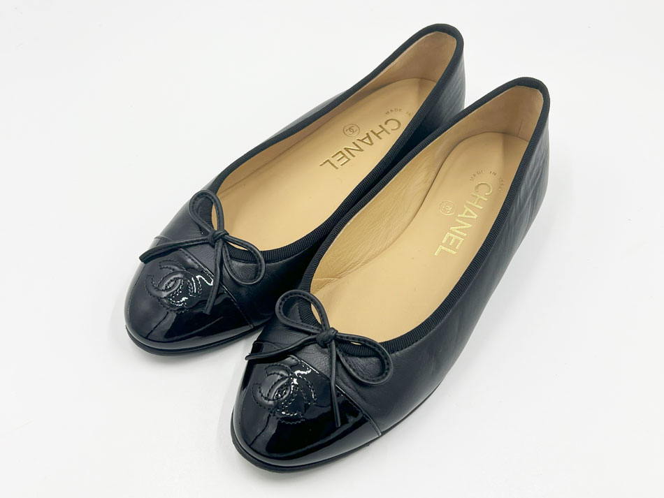 CHANEL フラット パンプス 美品 35.5 楽天市場】シャネル バレリーナの通販