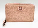 GUCCI グッチ ダブルGロゴ コインケース ファスナー財布 コインパース ピンク 644412 超美品 【中古】