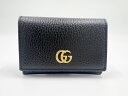 GUCCI グッチ カードケース 名刺入れ ブラック ダブルG プチマーモント レザー ブラック レッド バイカラー 日本限定 739525 未使用品【中古】