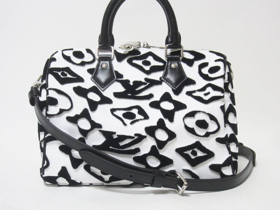 LOUIS VUITTON ルイヴィトン LV×UF スピーディ・バンドリエール25 ボストンバッグ ショルダーバッグ ウルス・フィッシャー ホワイト ブラック M45563 新品【中古】のサムネイル