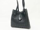 FENDI フェンディ ORIGAMI MEDIUM VIT.GRANE CON オリガミ ミディアム ショルダーバッグ 編み込み レザー レア NERO ブラ...