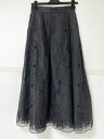 ebure エブール フレア スカート レース ブラック レディース サイズ:38 美品【中古】