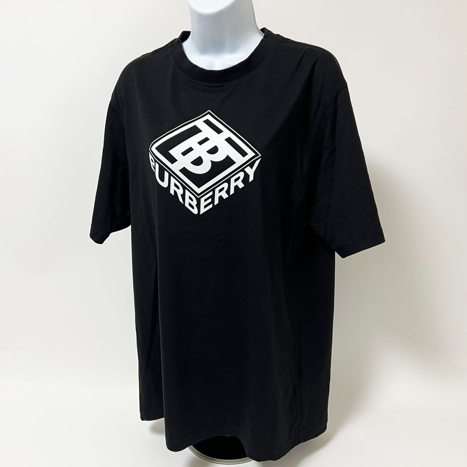 BURBERRY LONDON バーバリー ロンドン メンズ Tシャツ ロゴグラフィック ブラック トップス サイズ：S 8021831 【中古】