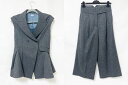 COLUMN コラム セットアップ ベスト ジレ パンツ レディース グレー サイズ:38 美品 【中古】