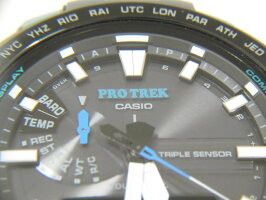 CASIOカシオPROTREKプロトレックトリプルセンサータフソーラー電波腕時計メンズウォッチPRW-6100Y-1AJF美品【中古】