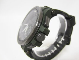 CASIOカシオPROTREKプロトレック電波ソーラーメンズウォッチ腕時計タフソーラーカーキPRW-7000-3JF美品【中古】