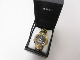 CASIOカシオG-SHOCKGショックBASICタフソーラー電波ウォッチメンズウォッチAWM-500GDゴールド超美品【中古】