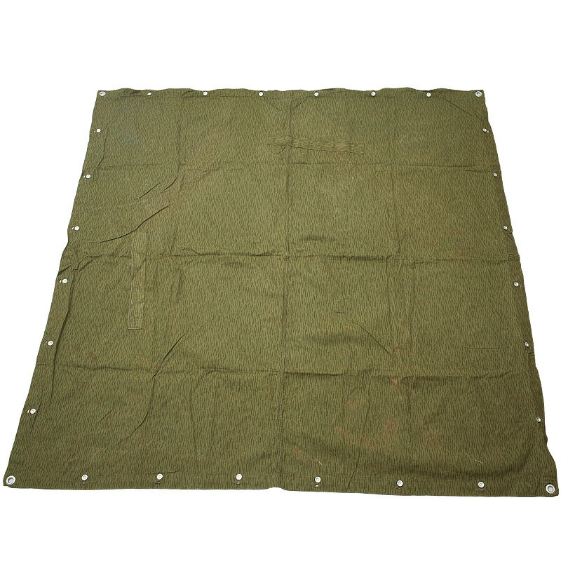 東ドイツ軍 レインドロップカモ テントシート USED軍幕 ミリタリー アウトドア 軍物 実物 本物 キャンプ 迷彩 パップテント通販格安セール情報 楽天 通販
