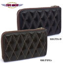 TOYSMcCOY トイズマッコイ #TMA2420 レザー キルティング ショートウォレット本革ホースハイド ラウンドファスナー 短財布 折財布 二つ折り