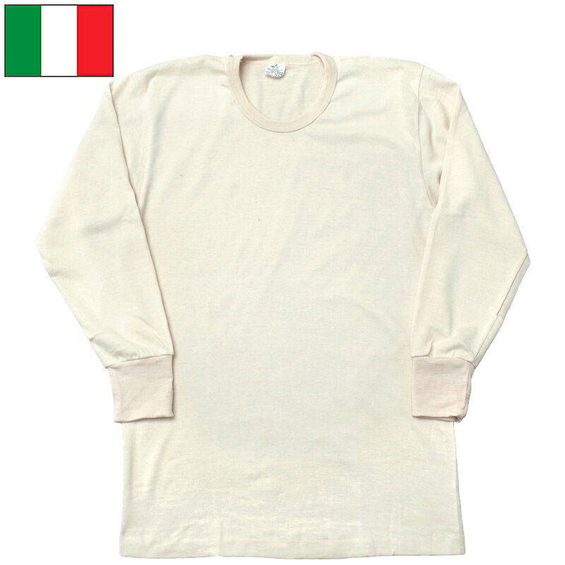 1点ならメール便可 イタリア軍 アンダーシャツ オートミール デッドストック JU052NN