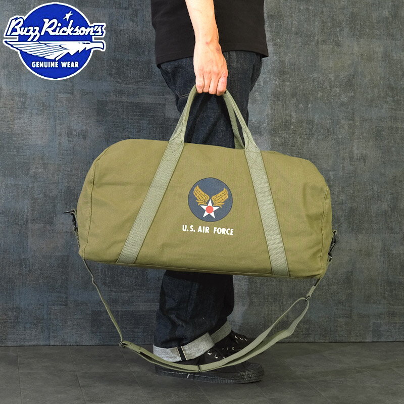 BUZZ RICKSON'S バズリクソンズ #BR02816 TYPE MF-1 キットバッグ カバン 鞄 メンズ 男性 ミリタリー 大容量 旅行 アウトドア ショルダー 2WAY キャンバス素材 U.S.AIR FORCE