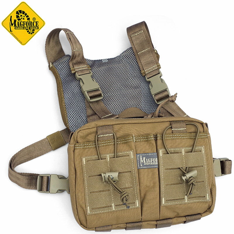 MAGFORCE マグフォース #MF-3571(A3571T) アントラージュ チェストリグ タン Entourage Chest Rig ハイドレーションバッグ 胸当て 拡張ポーチ 装備 サバゲー