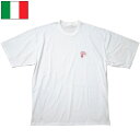 1点ならメール便可 イタリア軍 カラビニエリ 半袖Tシャツ ホワイト デッドストック JT062NN クルーネック 丸首 ワイド オーバーサイズ ビッグシルエット Carabinieri 国家憲兵 白 コットン ショートスリーブ 実物ミリタリー 本物軍用放出品 軍モノ 軍物 未使用品