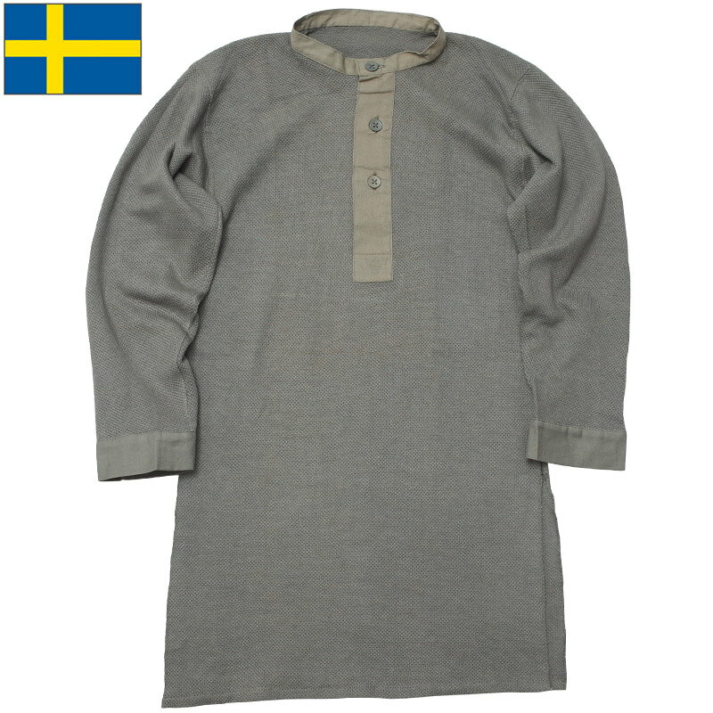 スウェーデン軍 M-39 ワッフル アンダーシャツ デッドストック JU002NN メンズ 肌着 M39 サーマル生地 ..