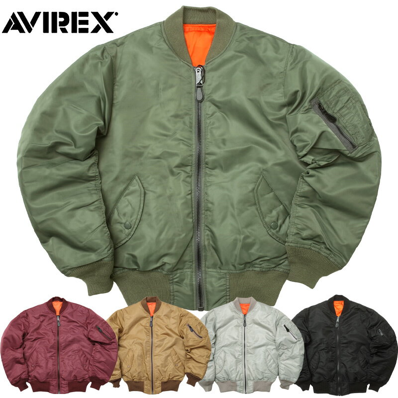 ノベルティープレゼント AVIREX アビレックス 7830952005(6102170) MA-1 フライトジャケット COMMERCIAL メンズ MA1 ブルゾン ミリタリージャケット 中綿 防寒 定番アウター