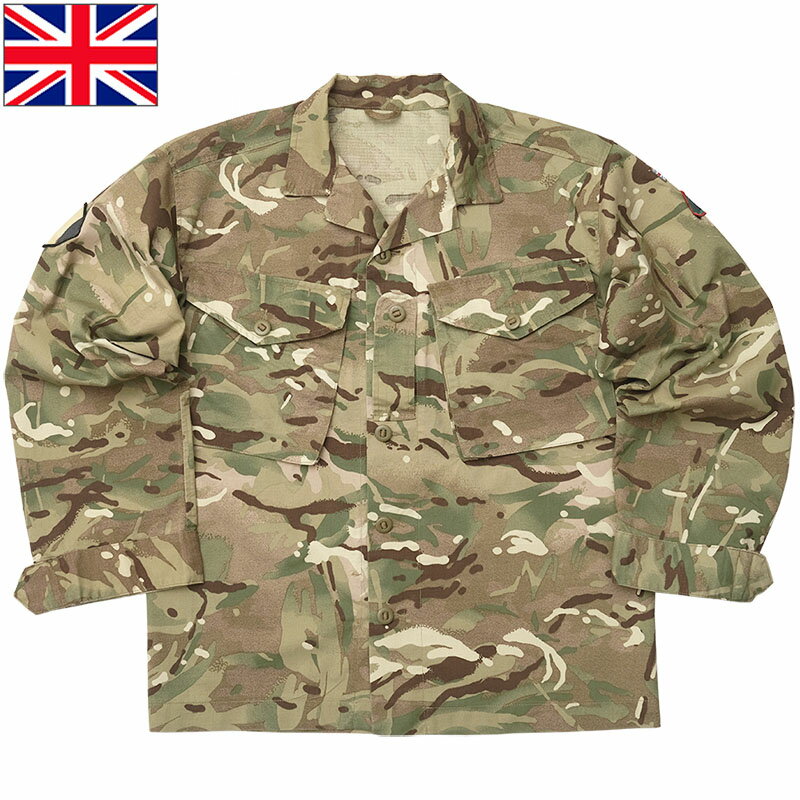 イギリス軍 バラックシャツ MTPカモ USED JS212UN 英軍 ARMY 陸軍 BARRACK SHIRT ライトウェイト 薄手 ..