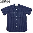 SUGAR CANE シュガーケーン SC36267A 半袖 FICTION ROMANCE 8.5oz. ウォバッシュストライプ ワークシャツメンズ 男性 トップス 縦縞 アメカジ CALICO インディゴ ネイビーブルー