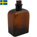 スウェーデン軍 試薬瓶 500ml デッドストック EE712NN ガラス容器 保存容器 ブラウン 茶色 0.5L