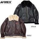 ノベルティープレゼント AVIREX アビレックス 7832950006(2105) B-3 ムートン フライト ジャケット B3 メンズ 革 レザー 本革 皮 リアルムートン シープスキン ボア USA アメリカ ブルゾン アウター