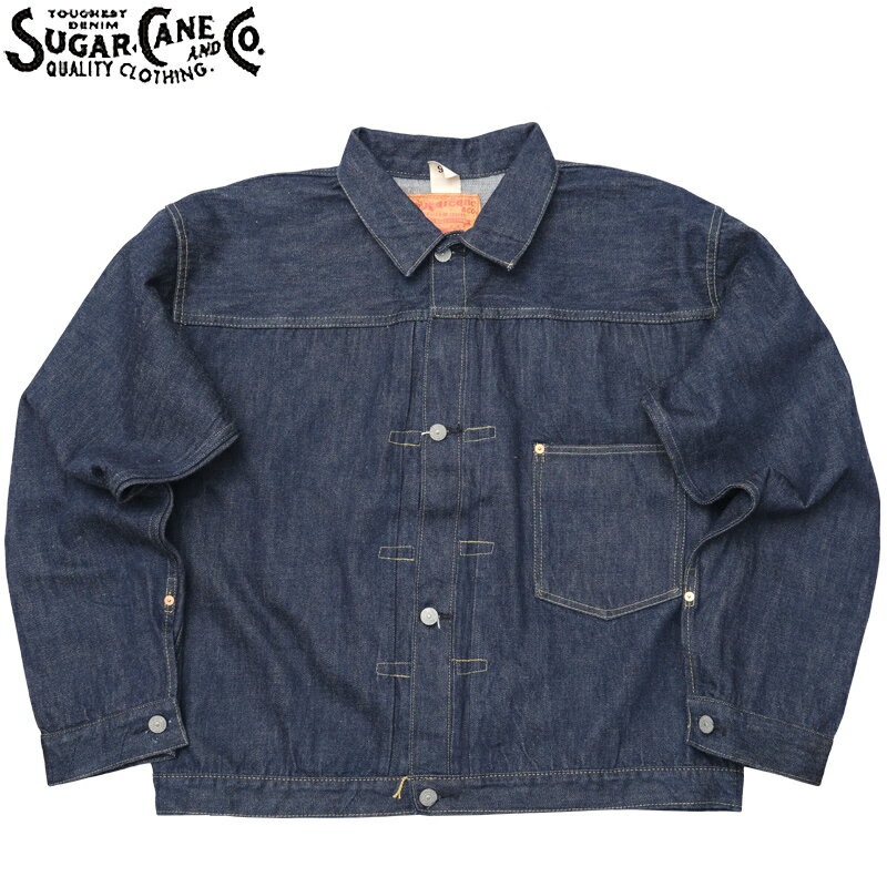 楽天ミリタリー百貨シービーズノベルティープレゼント SUGAR CANE シュガーケーン #SC19007T SUGAR CANE Super “Denim” Collectibles #07 13.5oz. ブルーデニム ジャケット 1946モデル （T-BACK）メンズ 男性 アウター ジージャン ワークウエア ネイビー 紺 カジュアル アメカジ 大きいサイズ