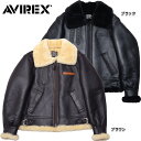 ノベルティープレゼント AVIREX アビレックス #7832950011(6121054) B-3 プレーン ムートンジャケットB3 フライト ジャケット メンズ 男性 羊革 レザー 本革 皮 リアルムートン シープスキン ボア ブルゾン アウター 冬 防寒