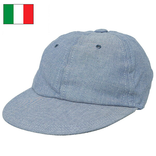 1点ならメール便可 イタリア軍 シャンブレーキャップ デッドストック HC047NN